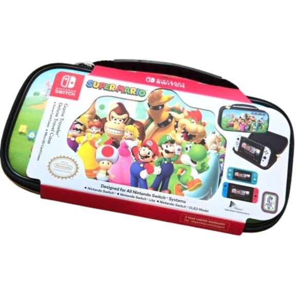 Nintendo Switch Game Traveler Deluxe Travel Case - Super Mario - Picture 1 of 5